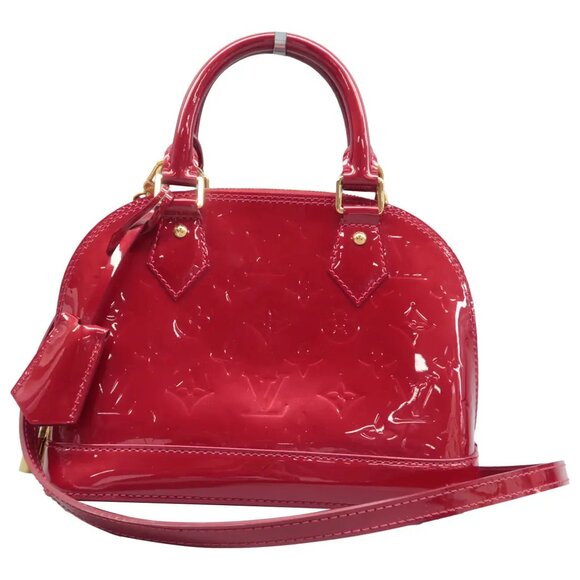 Louis Vuitton Handbags - 100% Authentic Louis Vuitton Alma BB Red Monogram Patent Leather Satchel
